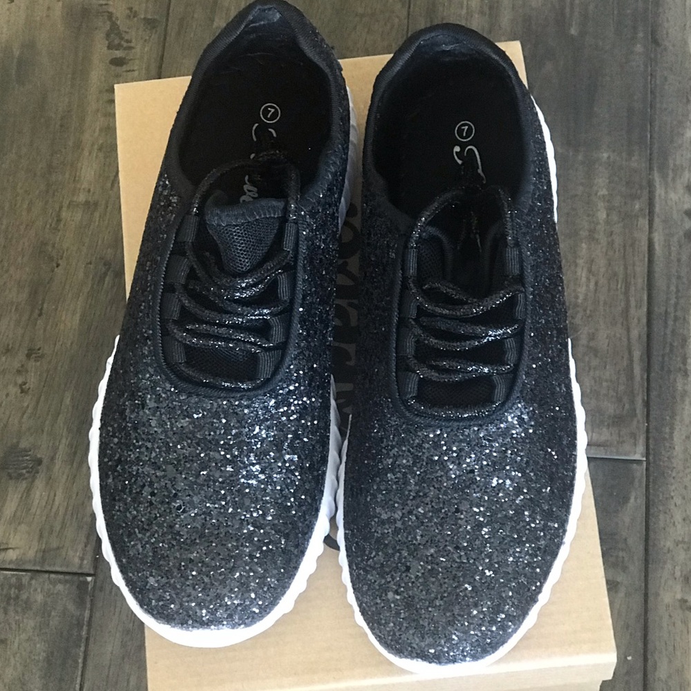 Glitter fashion sneaker black - Picture 3 of 4